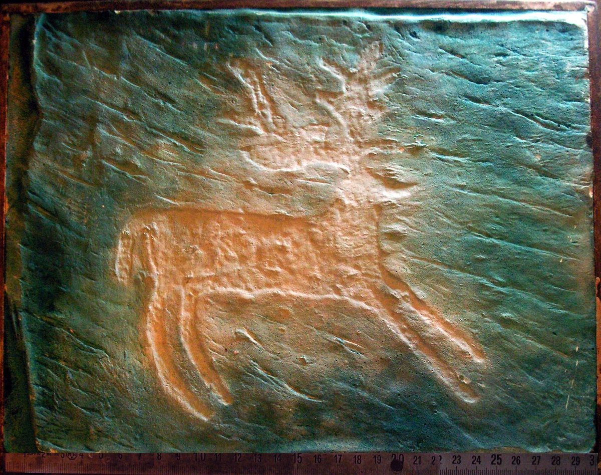 Cerf gravé du Valcamonica (moulage)
