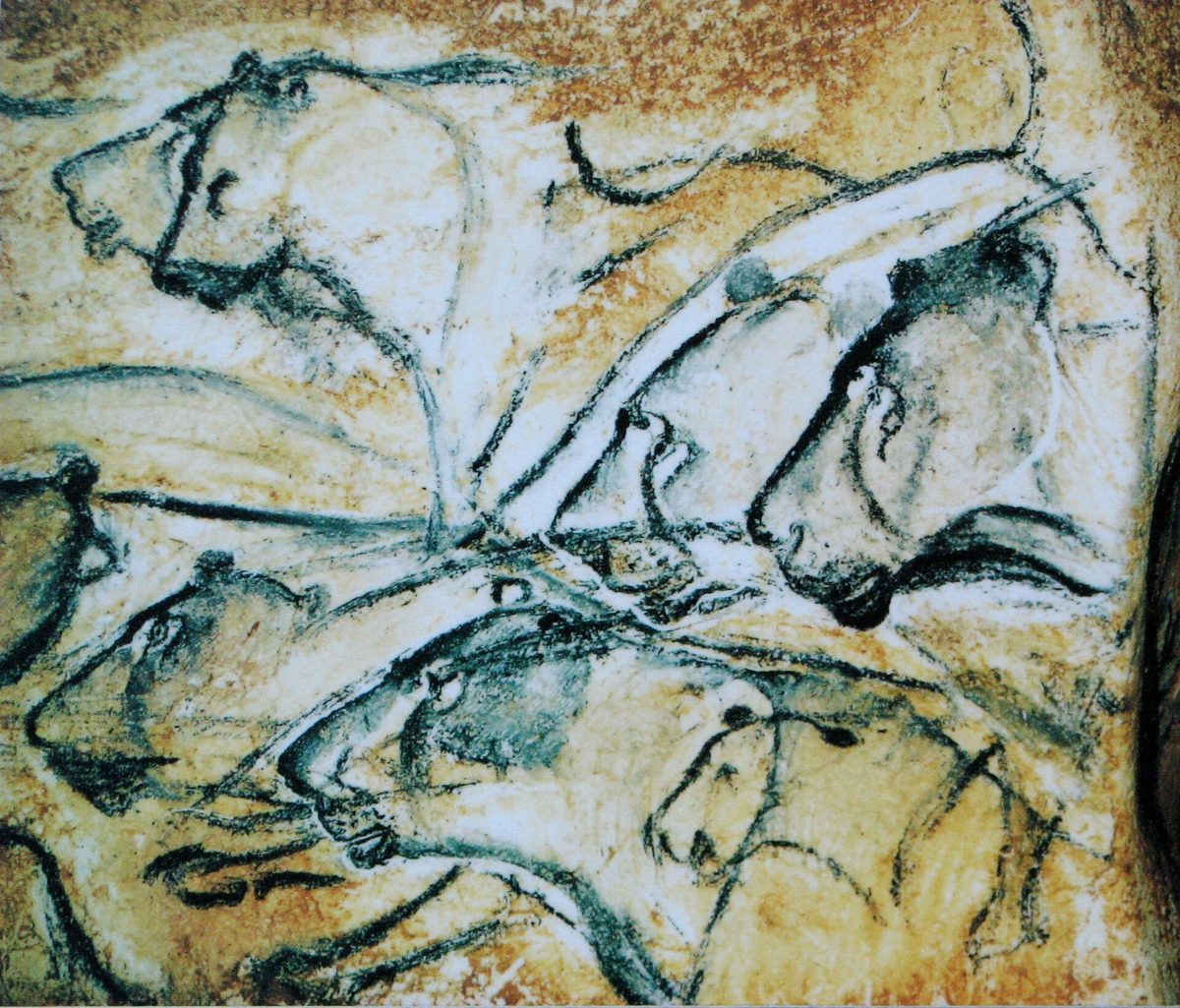Panneau des lions, grotte Chauvet
