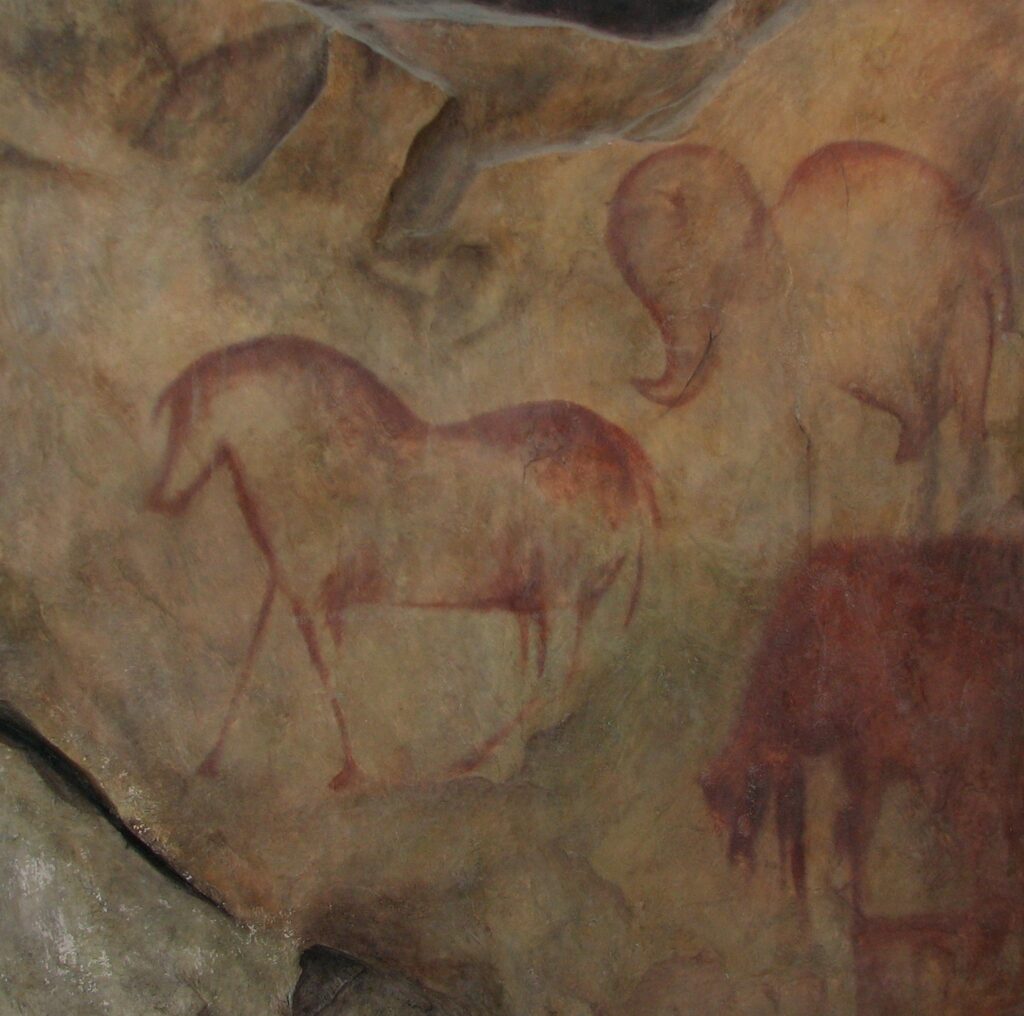 Reproduction en fac-similé de peintures rouges de Kapova