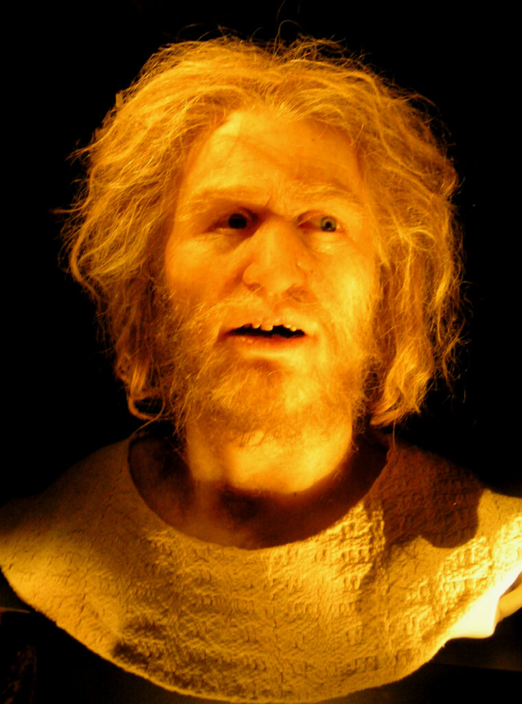 Reconstitution hyperréaliste d'un visage préhistorique par Élisabeth Daynès