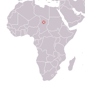 Carte de l’Afrique avec le site de découverte d’Abel au Tchad