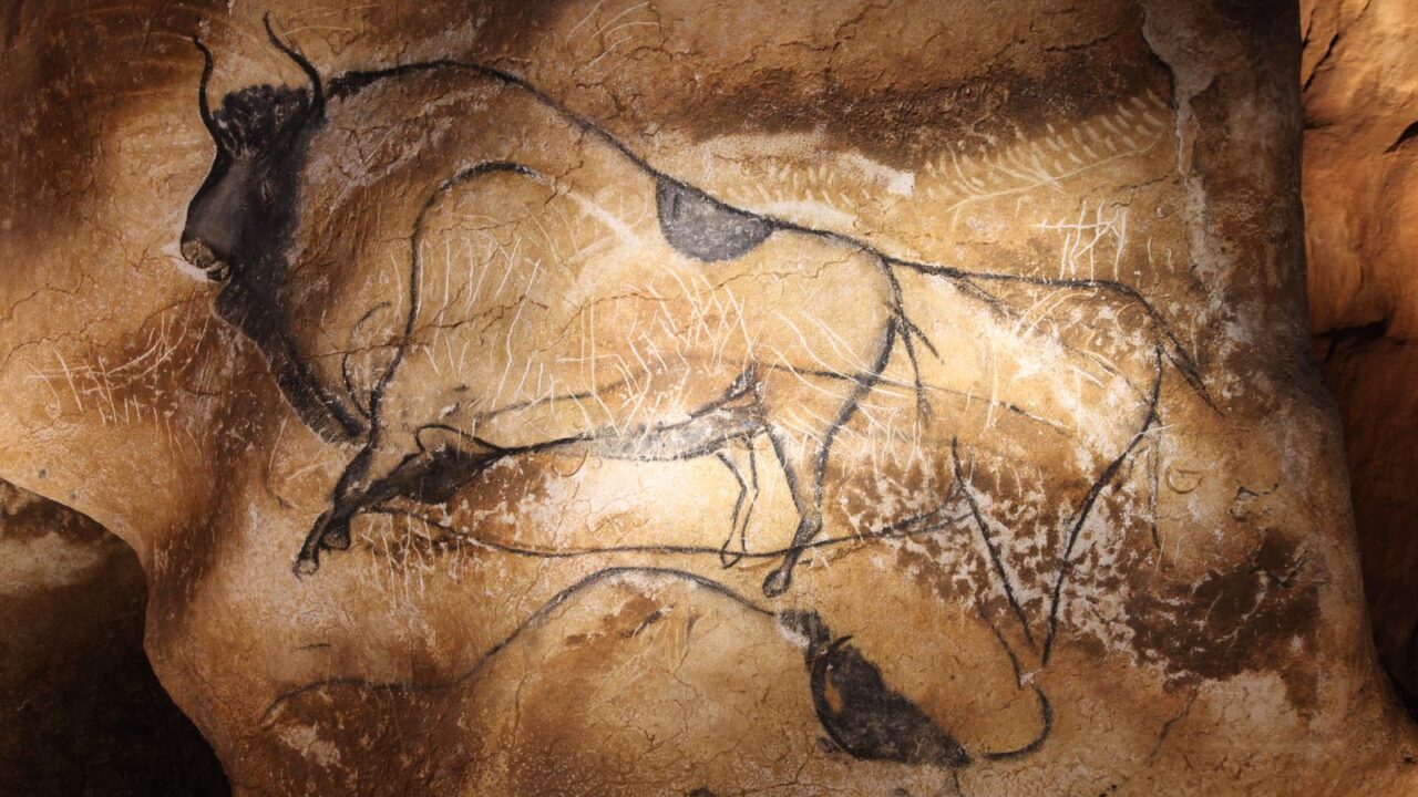 Bison du panneau des lions
