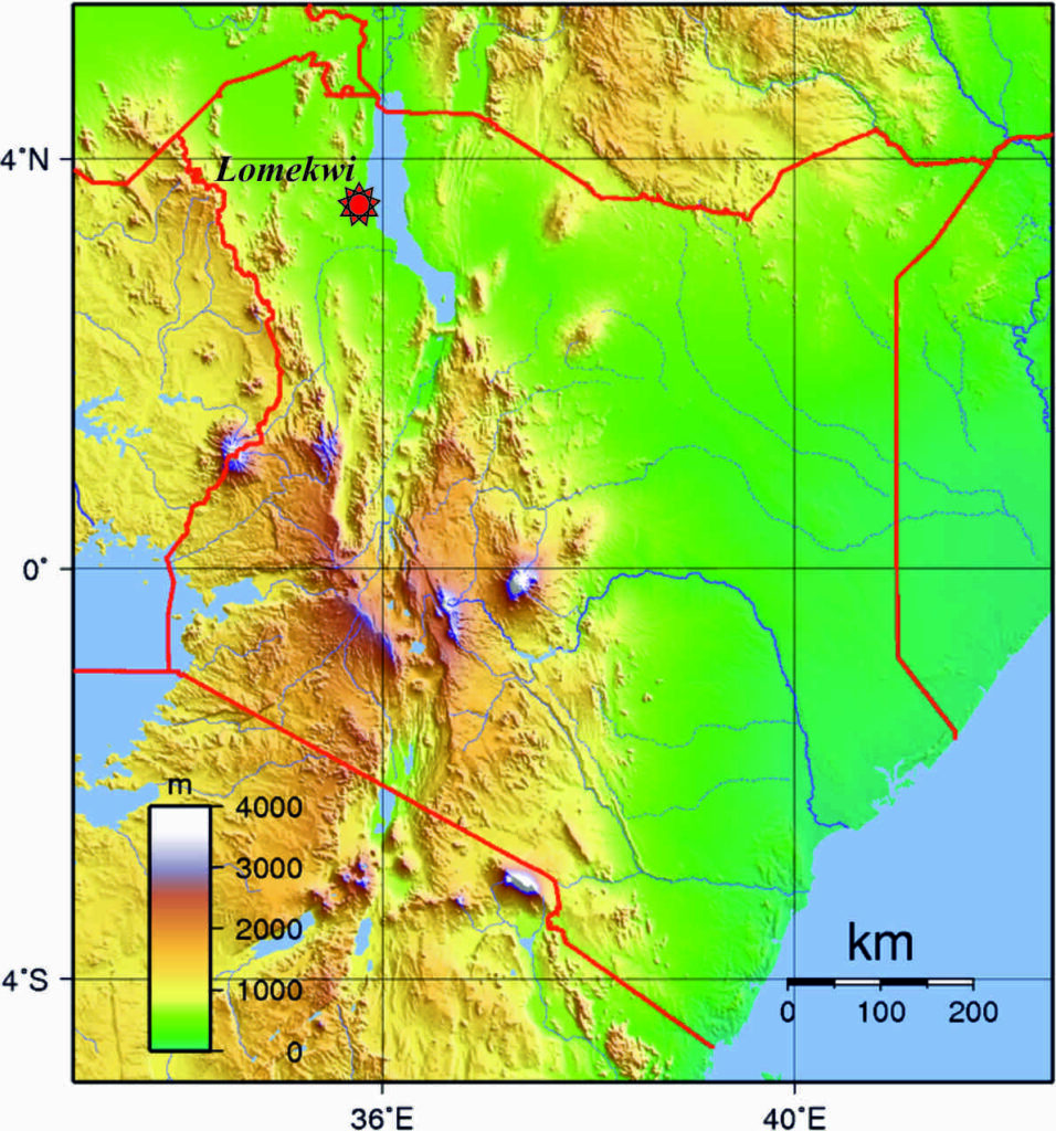Carte du Kenya situant Lomekwi
