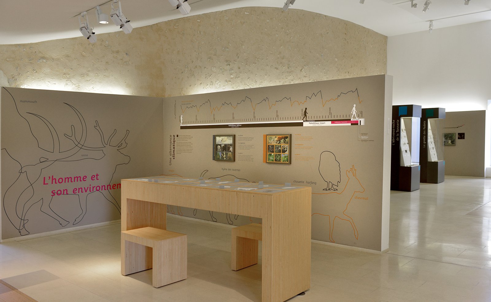 Salle « L'homme et son environnement », musée de La Sabline
