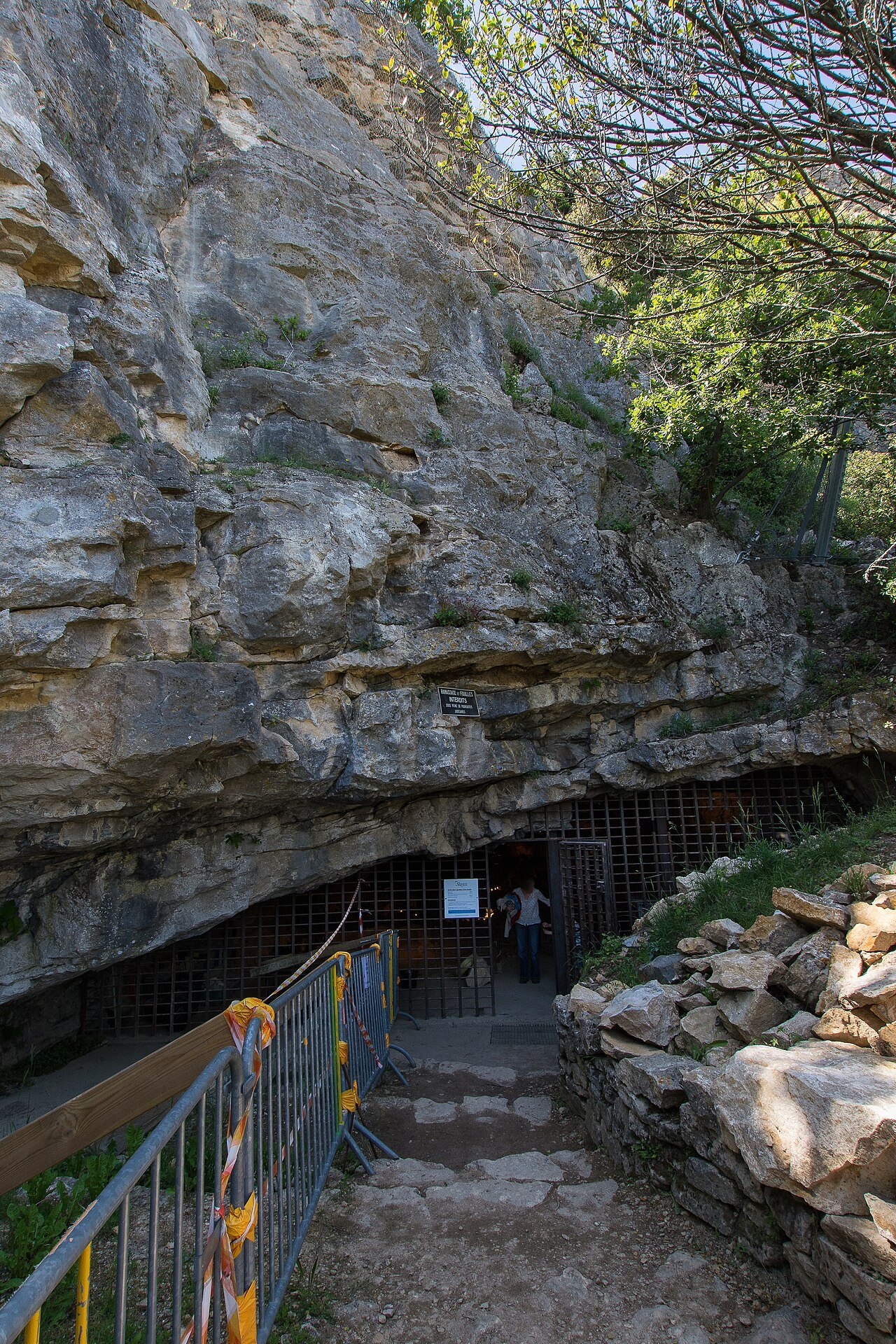 La grotte de Néron, près de Soyons (Ardèche).