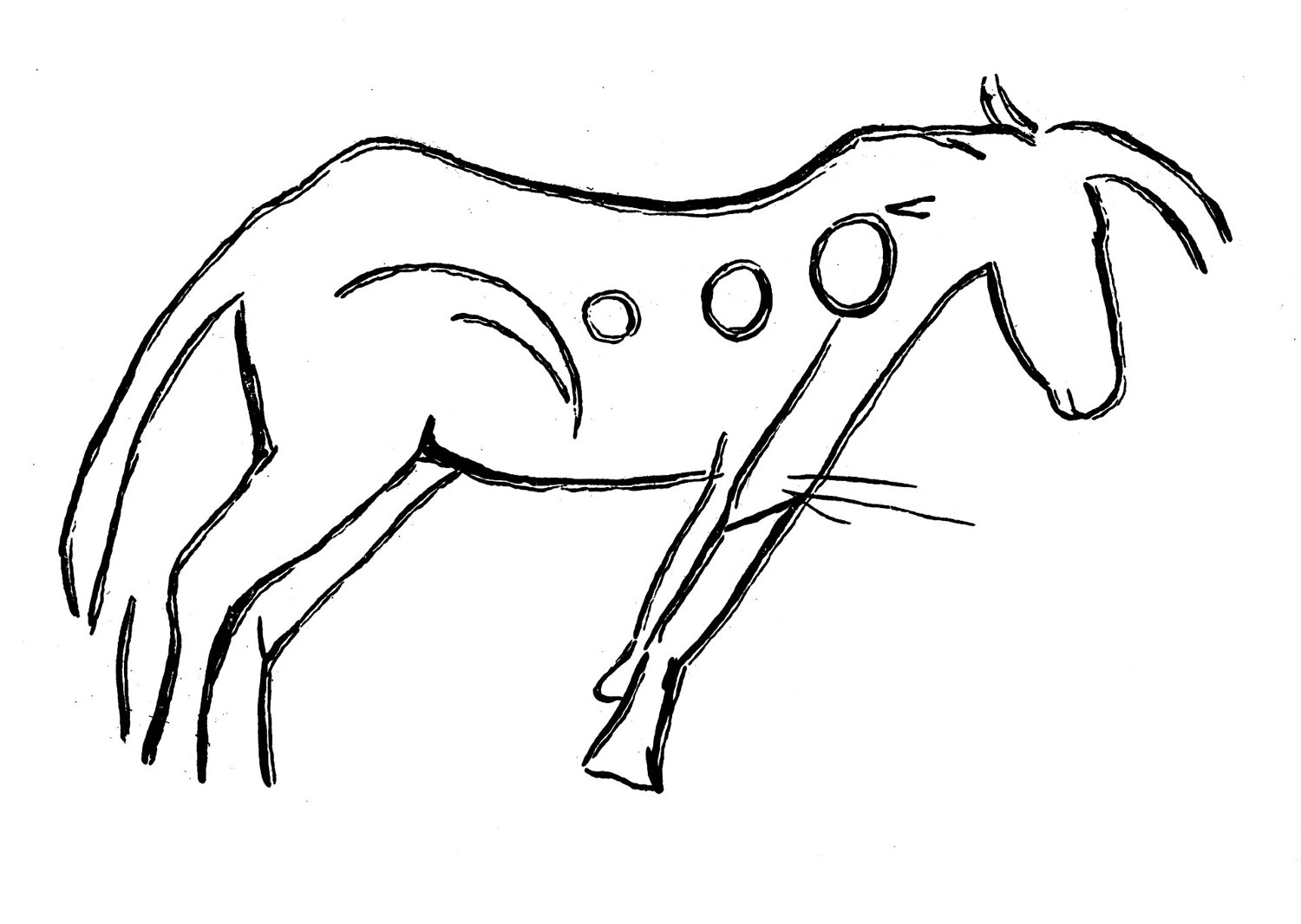 Cheval gravé (magdalénien)