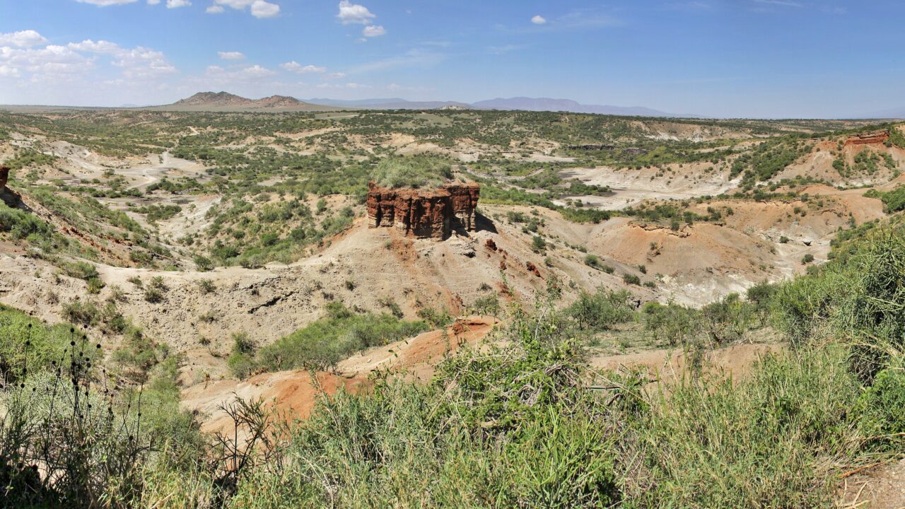 Paysage des gorges d'Olduvai, en Tanzanie