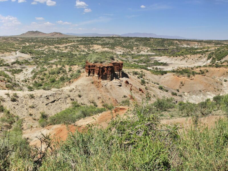 Paysage des gorges d'Olduvai, en Tanzanie