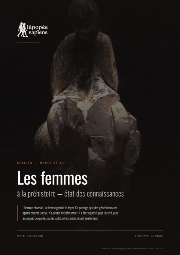 Couverture, Les femmes à la préhistoire, état des connaissances