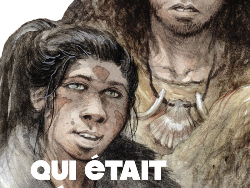 Couverture de « Qui était Néandertal ? L’enquête illustrée », Antoine Balzeau et Emmanuel Roudier (Belin, 2016).