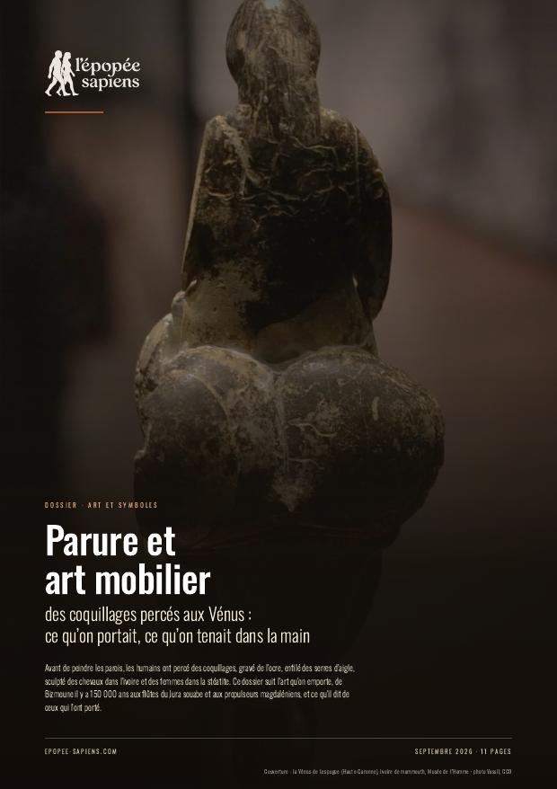 Couverture, Parure et art mobilier, des coquillages percés aux Vénus