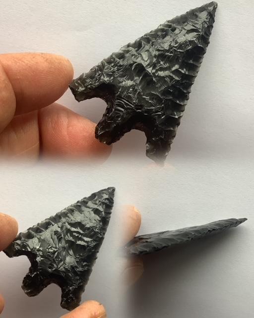 Armature de flèche en Obsidienne 6.6 cm n° 25-3