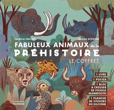 Couverture du livre « Fabuleux animaux de la préhistoire. Le coffret »