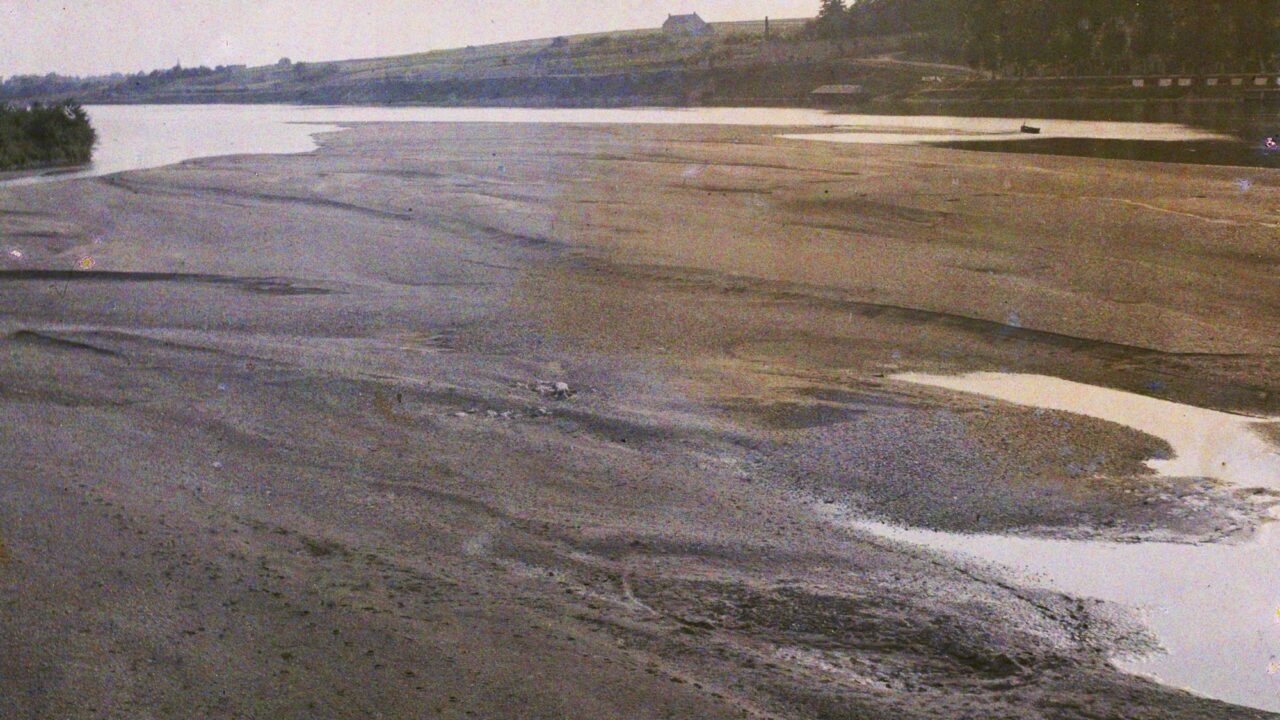 Bancs de sable de la Loire à Beaugency, en 1915
