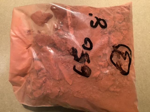ocre rouge poudre et morceaux 1 Kg