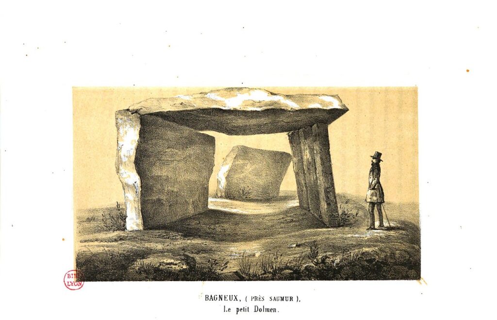 Le petit dolmen voisin, lithographie d’Antoine-Étienne Carro