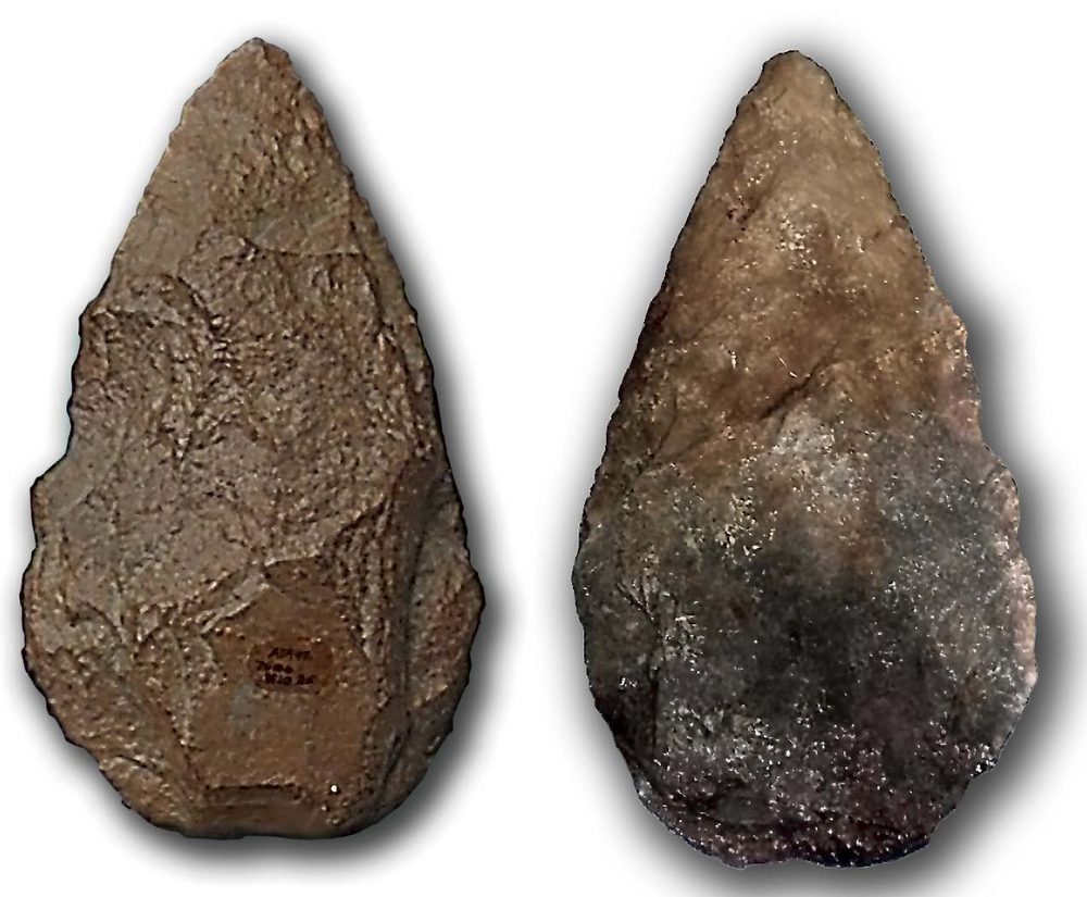 Biface acheuléen en quartzite, Galería d'Atapuerca (Espagne)